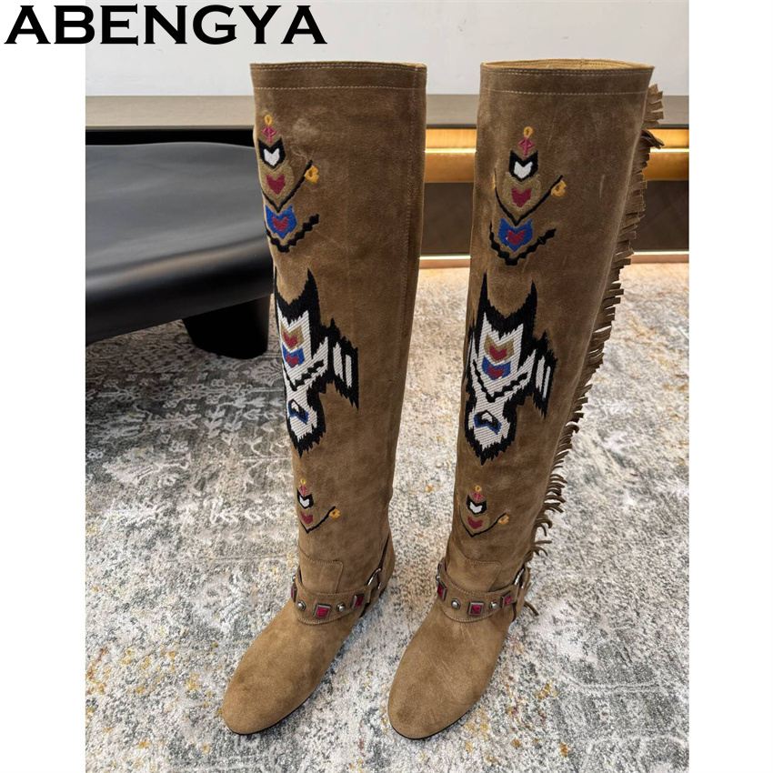 Women Fashion Week 2026 - ABENGYA 2026 Winter New Knee High