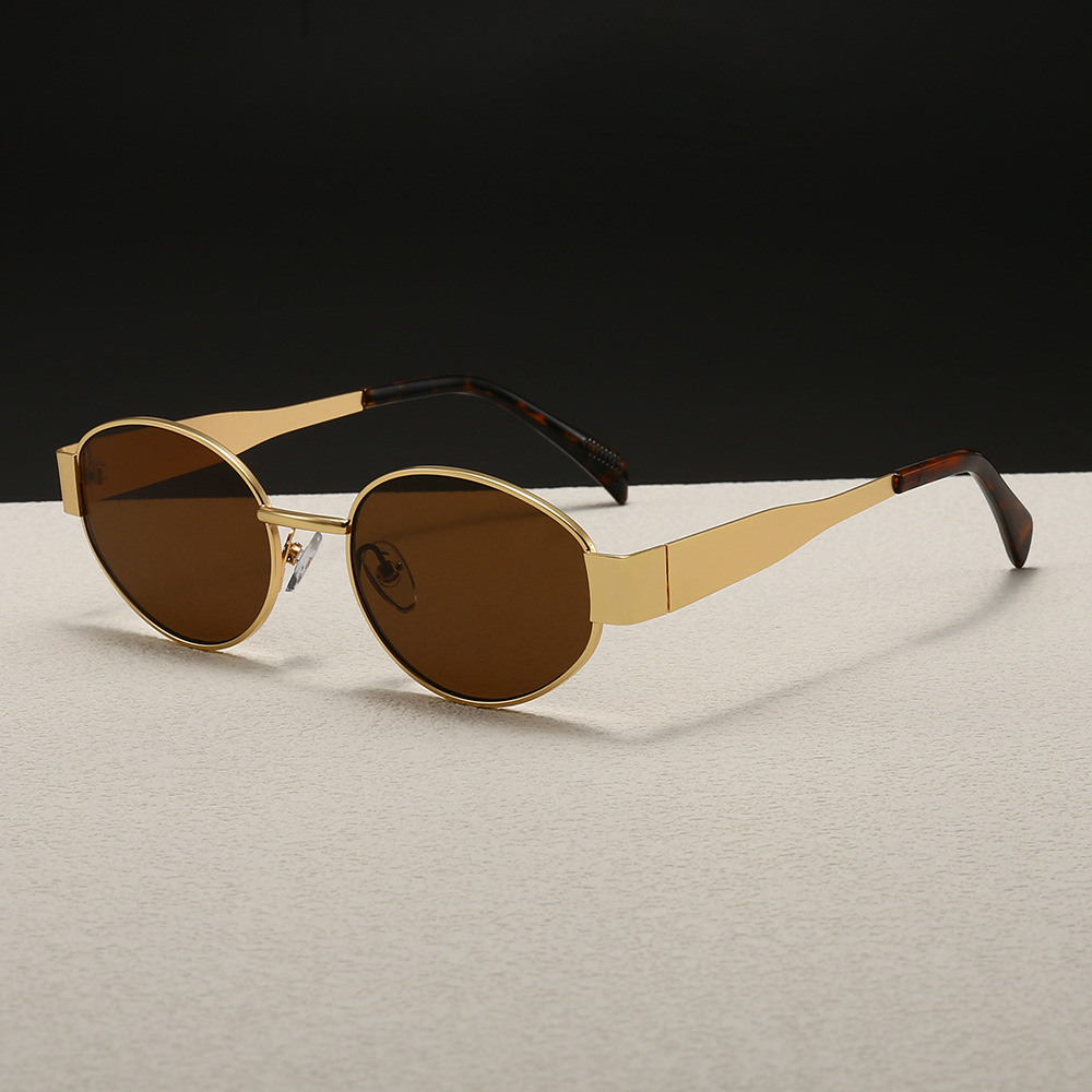 Trendy Round Frame Metal Sungl - Women Fashion Glasses recension och pris