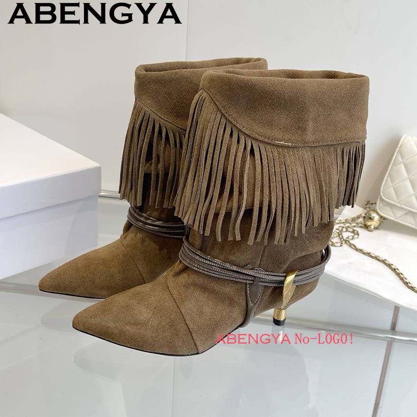 Suede Leather Edge Tassel Desi - Women Fashion Week 2026 recension och pris
