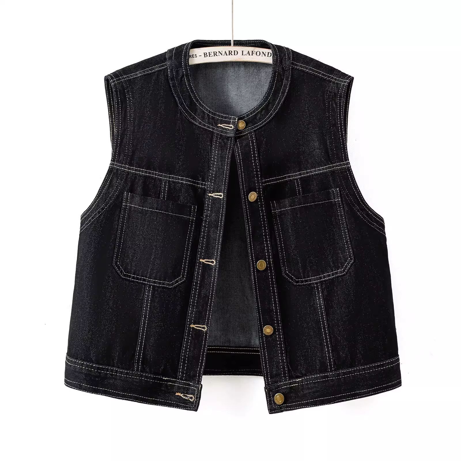 Women Denim Vest O Neck Sleeve - Women Fashion Jeans Top recension och pris