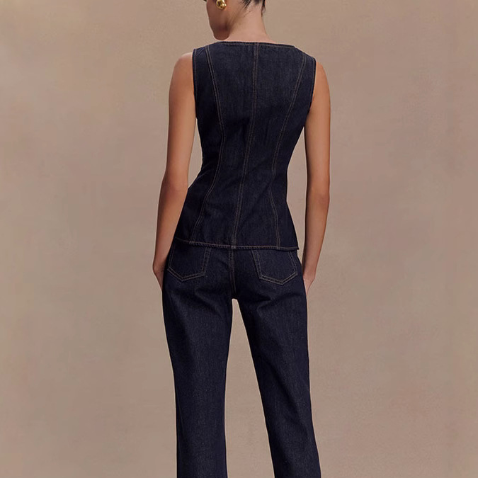 Summer Denim Pant Sets Women 2 - Women Fashion Jeans Top recension och pris