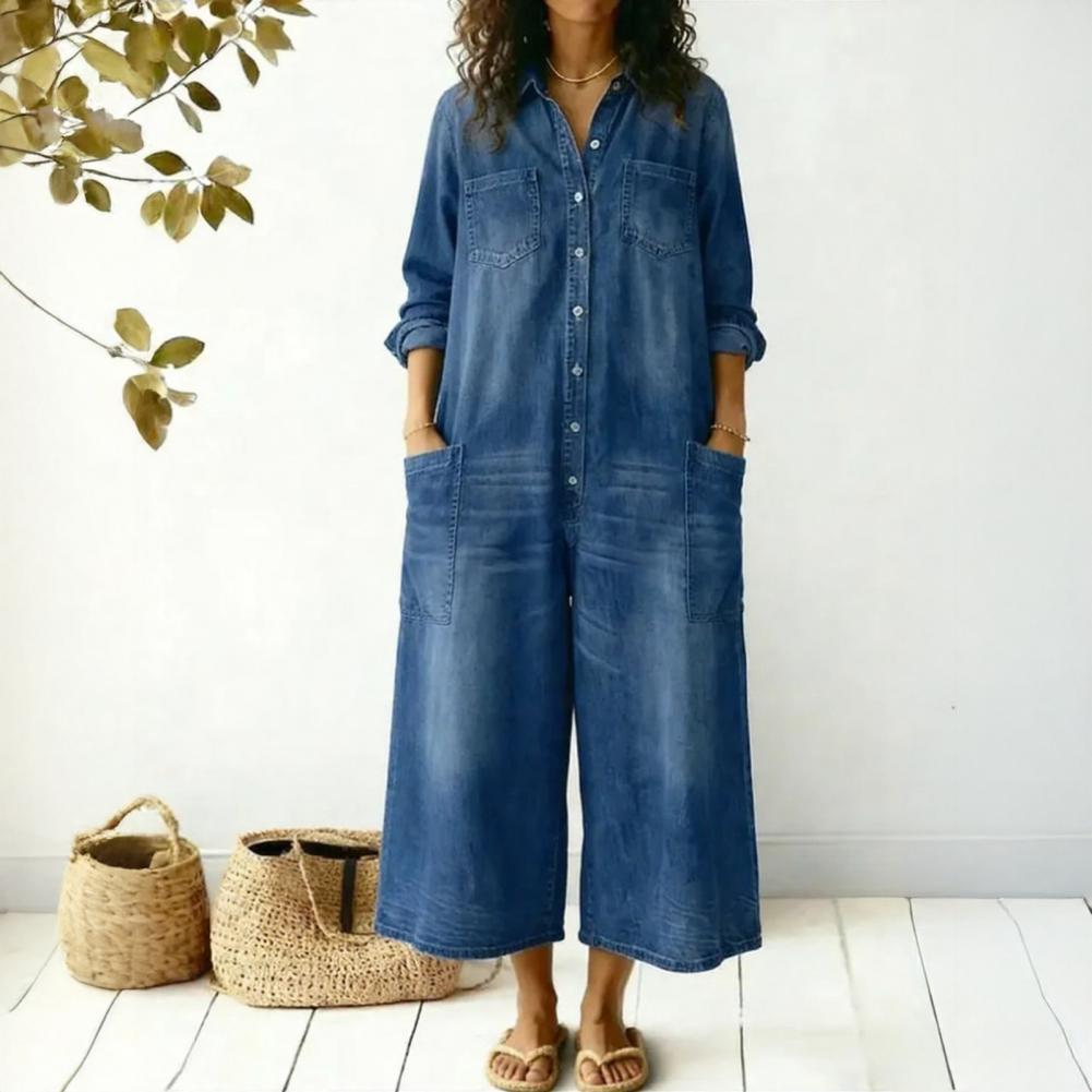 Women's Oversized Denim Jumpsu - Women'S Fashion Overalls recension och pris