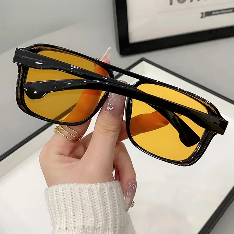 Square Double Bridges Sunglass - Women Fashion Glasses recension och pris