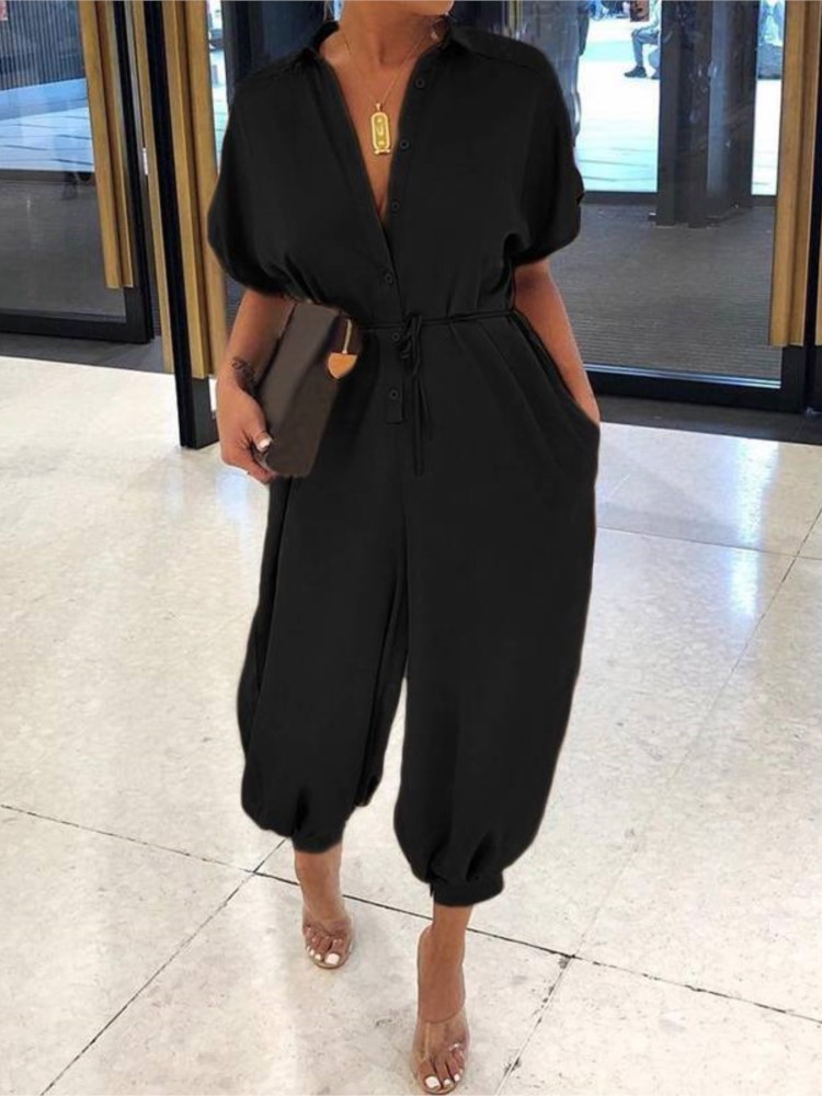 Summer Fashion V-Neck Button L - Women'S Fashion Overalls recension och pris