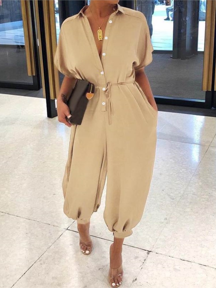 Summer Fashion V-Neck Button L - Women'S Fashion Overalls recension och pris