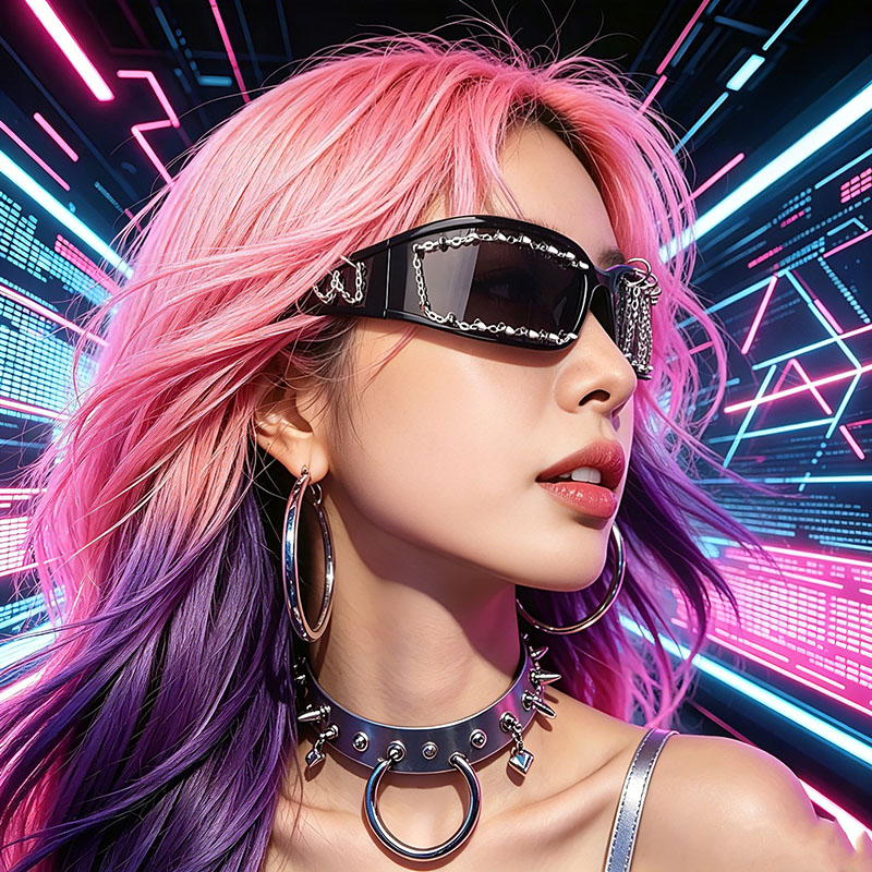 New Fashionable Handmade Punk  - Women Fashion Glasses recension och pris
