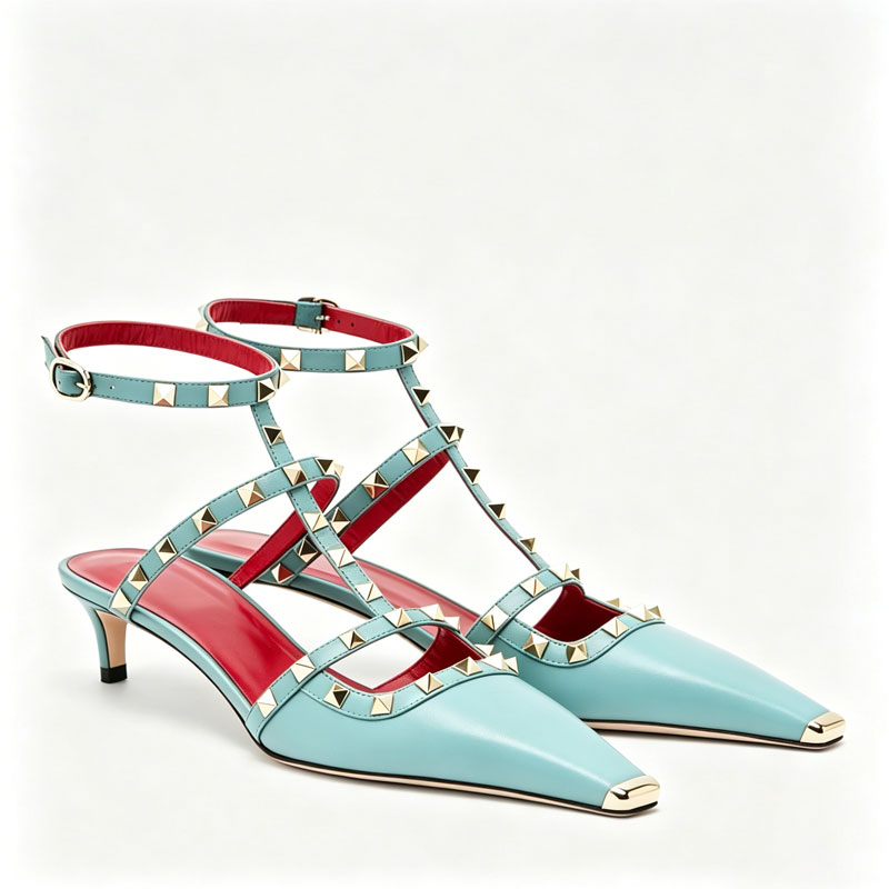 2026 Women's Rivet Low Heel Sq - Women'S Fashion Show recension och pris