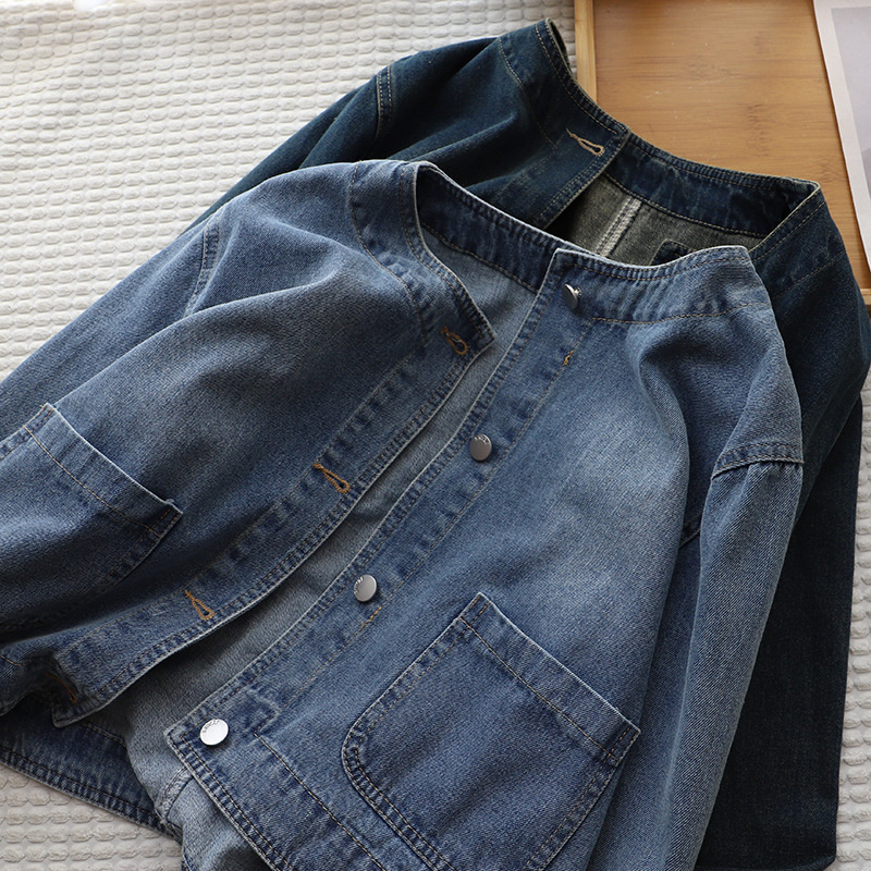Fashion O-neck Denim Jacket Wo - Women Fashion Jeans Top recension och pris