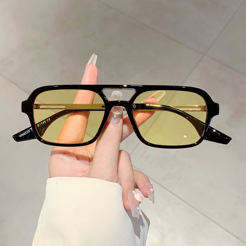 Trendy Women Double Beam Sungl - Women Fashion Glasses recension och pris