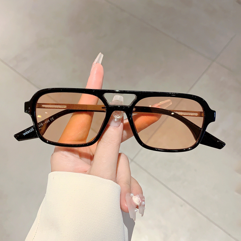 Trendy Women Double Beam Sungl - Women Fashion Glasses recension och pris