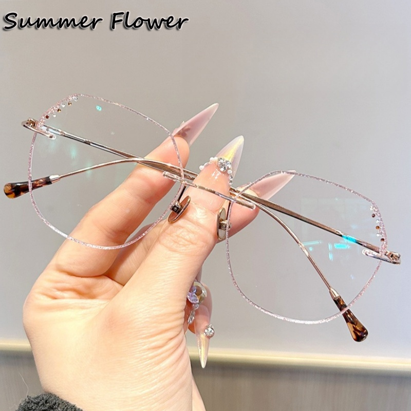 Women Rimless Eyeglass Titaniu - Women'S Fashion Glasses With Clear Lenses recension och pris