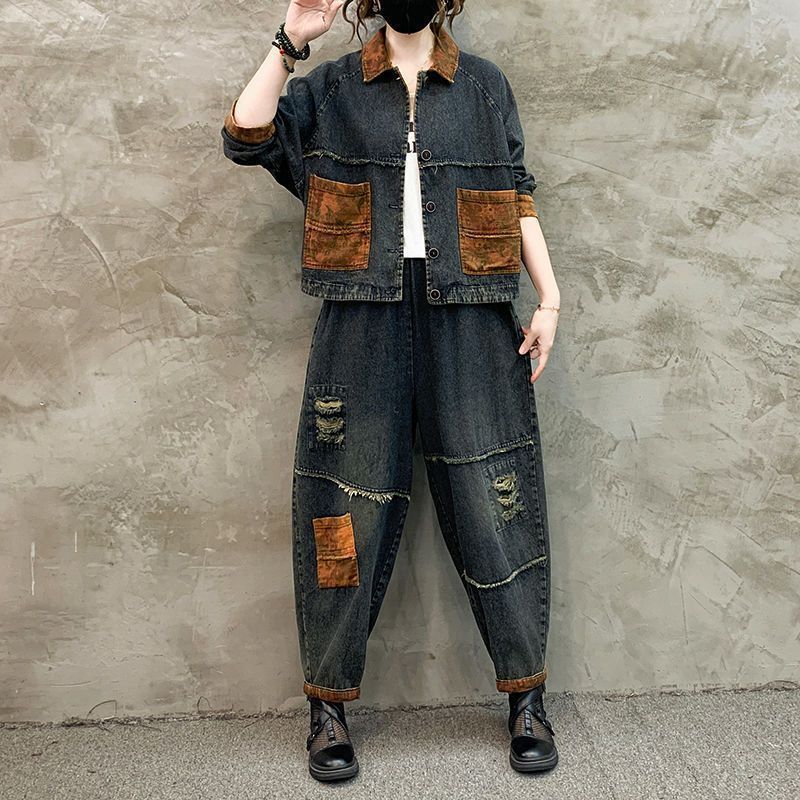 Autumn Winter Women Retro Cowb - Women'S Fashion Denim Jacket recension och pris