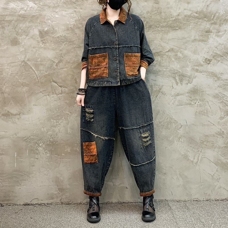 Autumn Winter Women Retro Cowb - Women'S Fashion Denim Jacket recension och pris